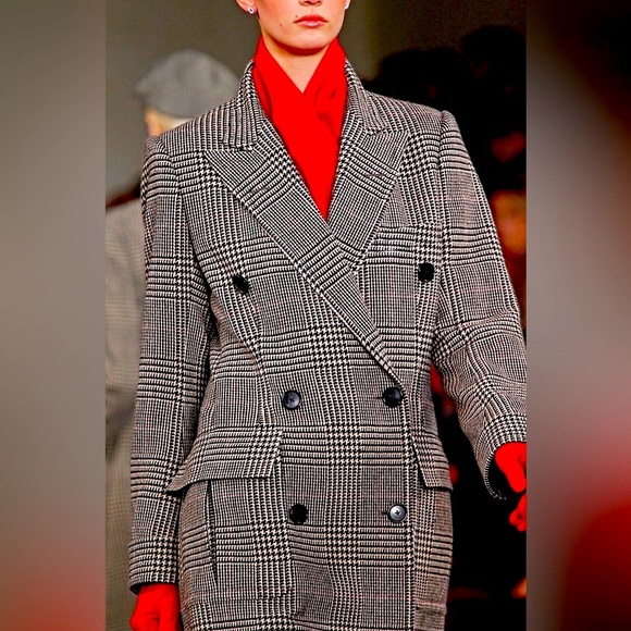 Ralph Lauren Collection Fall 2008 Scarlet Red Cashmere Bullion Crest Scarf - Picture 2 of 16